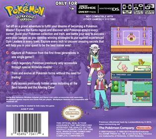 Pokémon Ultra Violet - Box - Back Image