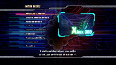 Raiden IV - Screenshot - Game Select Image