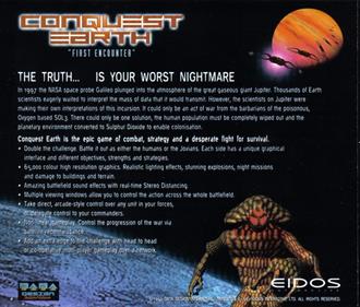 Conquest Earth: First Encounter - Box - Back Image