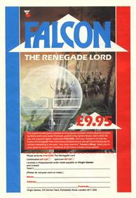 Falcon: The Renegade Lord - Advertisement Flyer - Front Image