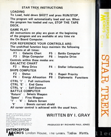 Star Trek (Interceptor Software) Images - LaunchBox Games Database