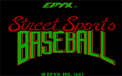 Street Sports Baseball - Screenshot - Game Title Image