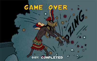 The Adventures of Tintin: Prisoners of the Sun - Screenshot - Game Over Image