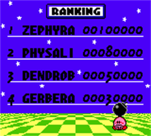 Kirby's Pinball Land DX - Screenshot - High Scores Image
