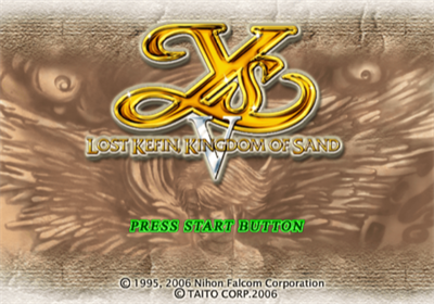 Ys V: Lost Kefin, Kingdom of Sand - Screenshot - Game Title Image
