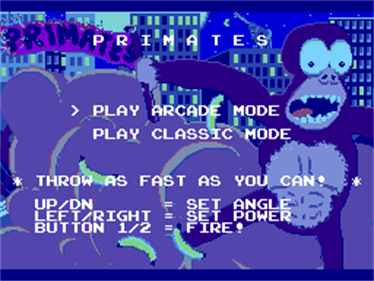 Primates - Screenshot - Game Title Image