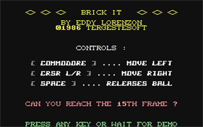 Brick It - Screenshot - Game Title Image