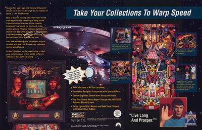 Star Trek (Data East) - Advertisement Flyer - Back Image