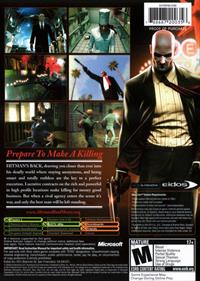 Hitman: Blood Money - Box - Back Image