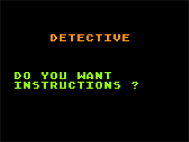 Detective (ASP Software) - Screenshot - Game Title Image