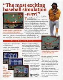 Tony La Russa's Ultimate Baseball - Box - Back Image