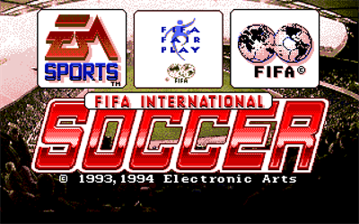 FIFA International Soccer - Screenshot - Game Title Image