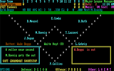 Major League Manager - Screenshot - Gameplay Image