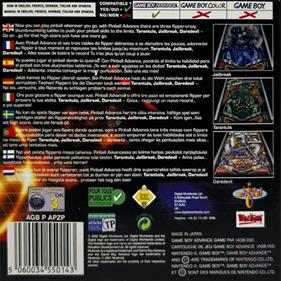 Pinball Advance - Box - Back Image