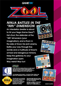 Zool: Ninja of the "Nth" Dimension - Box - Back Image