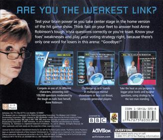 Weakest Link - Box - Back Image