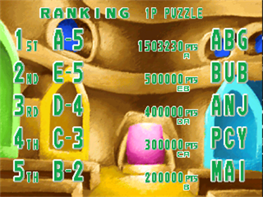 Super Puzzle Bobble - Screenshot - High Scores Image
