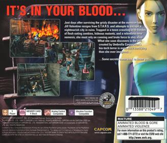 Resident Evil 3: Nemesis - Box - Back Image