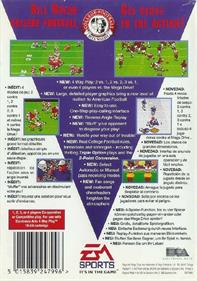 Bill Walsh College Football - Box - Back Image