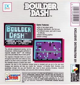 Boulder Dash - Box - Back Image