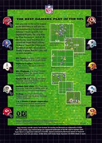 NFL Sports Talk Football '93 Starring Joe Montana - Box - Back Image