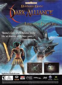 Baldur's Gate: Dark Alliance - Advertisement Flyer - Front Image