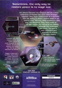 Star Trek: Starfleet Command III - Box - Back Image