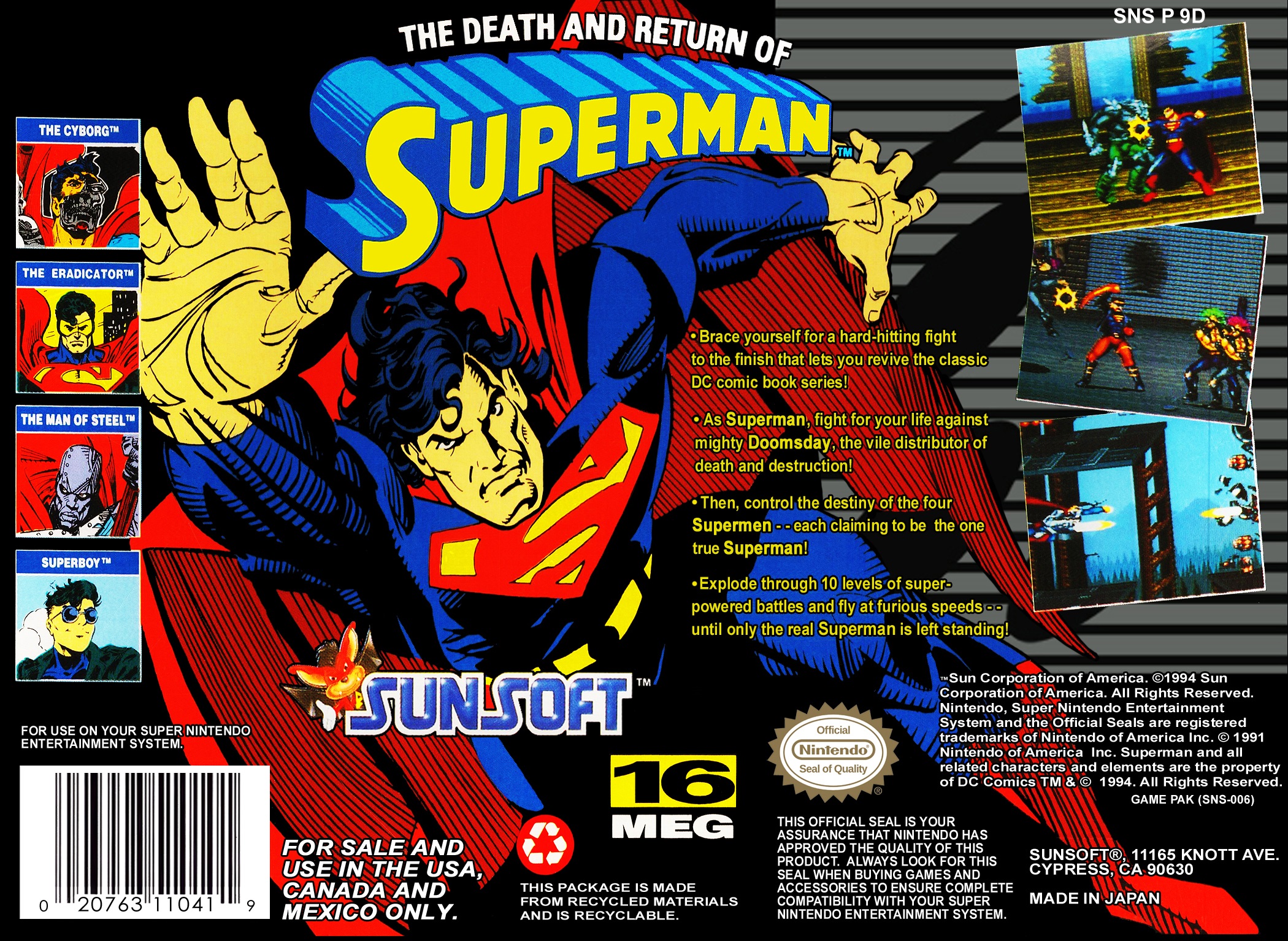 download the death and return of superman mega drive