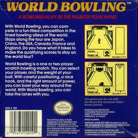 World Bowling - Box - Back Image
