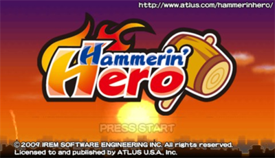 Hammerin' Hero - Screenshot - Game Title Image