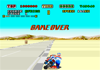 Super Hang-On - Screenshot - Game Over Image