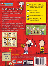 Peanuts: It's the Big Game, Charlie Brown! - Box - Back Image