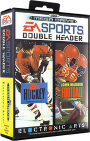 EA Sports Double Header: EA Hockey / John Madden Football - Box - 3D Image