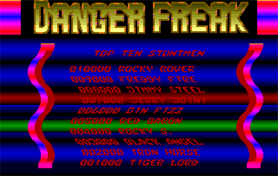 Danger Freak - Screenshot - High Scores Image