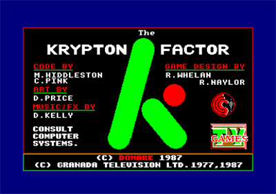 The Krypton Factor - Screenshot - Game Title Image