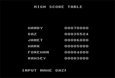 Street Hawk - Screenshot - High Scores Image