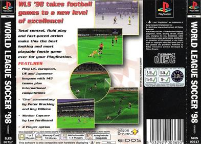 World League Soccer '98 - Box - Back Image