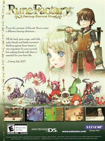 Rune Factory: A Fantasy Harvest Moon - Advertisement Flyer - Front Image
