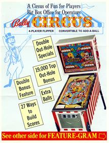 Circus (Bally) - Advertisement Flyer - Front Image