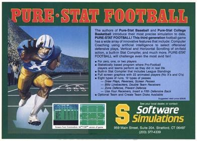 Pure-Stat Football - Advertisement Flyer - Front Image