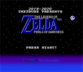 The Legend of Zelda: Perils of Darkness - Screenshot - Game Title Image