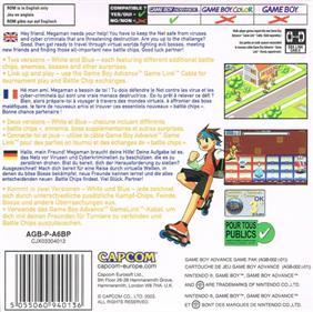 Mega Man Battle Network 3: White Version - Box - Back Image