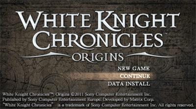 White Knight Chronicles: Origins - Screenshot - Game Title Image