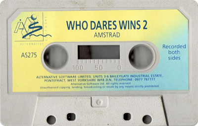 Who Dares Wins II - Cart - Front Image