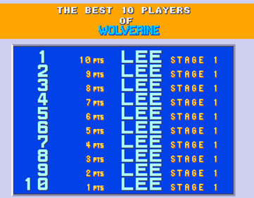 X-Men - Screenshot - High Scores Image