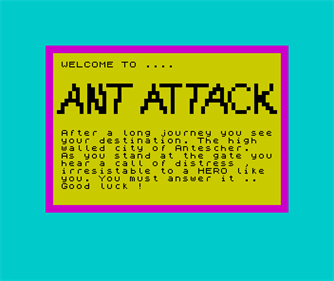 Ant Attack - Screenshot - Game Title Image