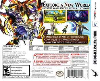 Final Fantasy: Explorers - Box - Back Image