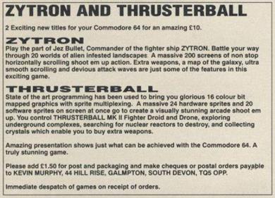 Thruster Ball - Advertisement Flyer - Front Image
