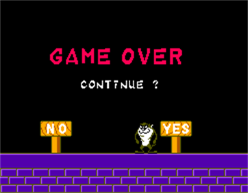 Taz-Mania - Screenshot - Game Over Image