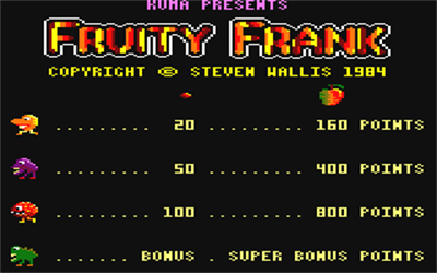 Fruity Frank - Screenshot - Game Select
